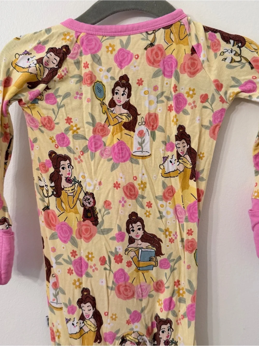 Little Sleepies Yellow & Pink Floral Character Footed One-Piece